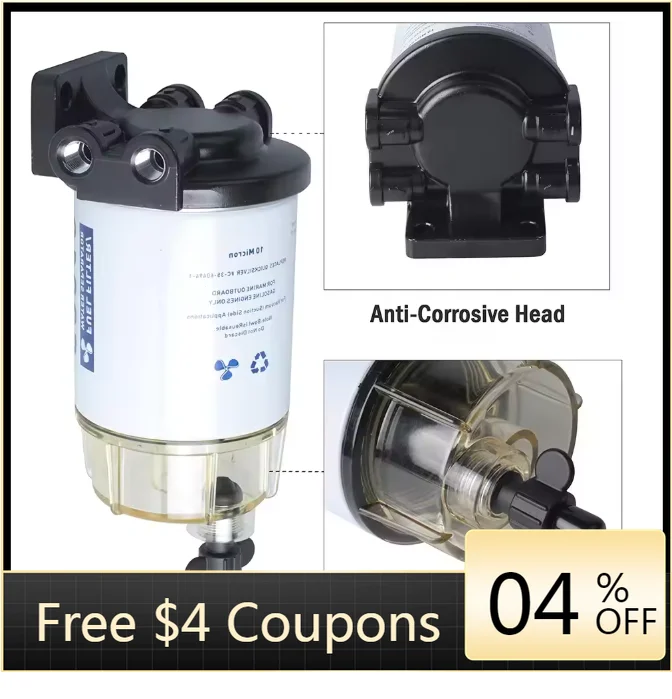 

STLF Quicksilver OMC Marine Engine Boat Fuel Filter Kit Iron S3213 Fuel Water Separator for Outboard Marine Boat