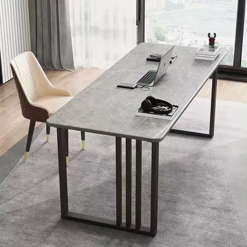！@Rock Board Light Luxury Nordic Computer Desk Simple Bedroom Modern Home Writing Desk Desk,tea