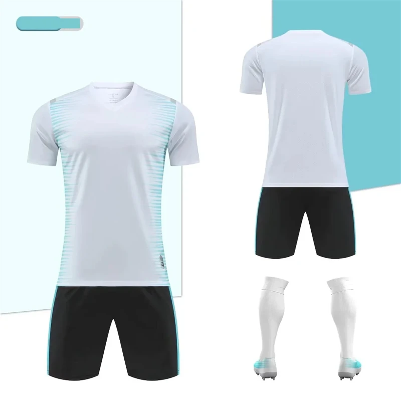 الجملة ملابس كرة القدم للرجال مخصصة لكرة القدم جيرسي مع شعار وأرقام كرة القدم الموحدة #2