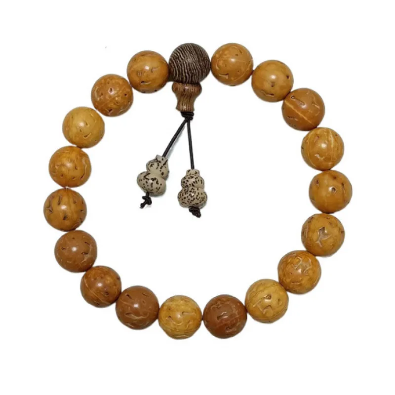 

New small Rudraksha seed , ancient round bead toothless bodhi bracelet, Chinese style prayer beads