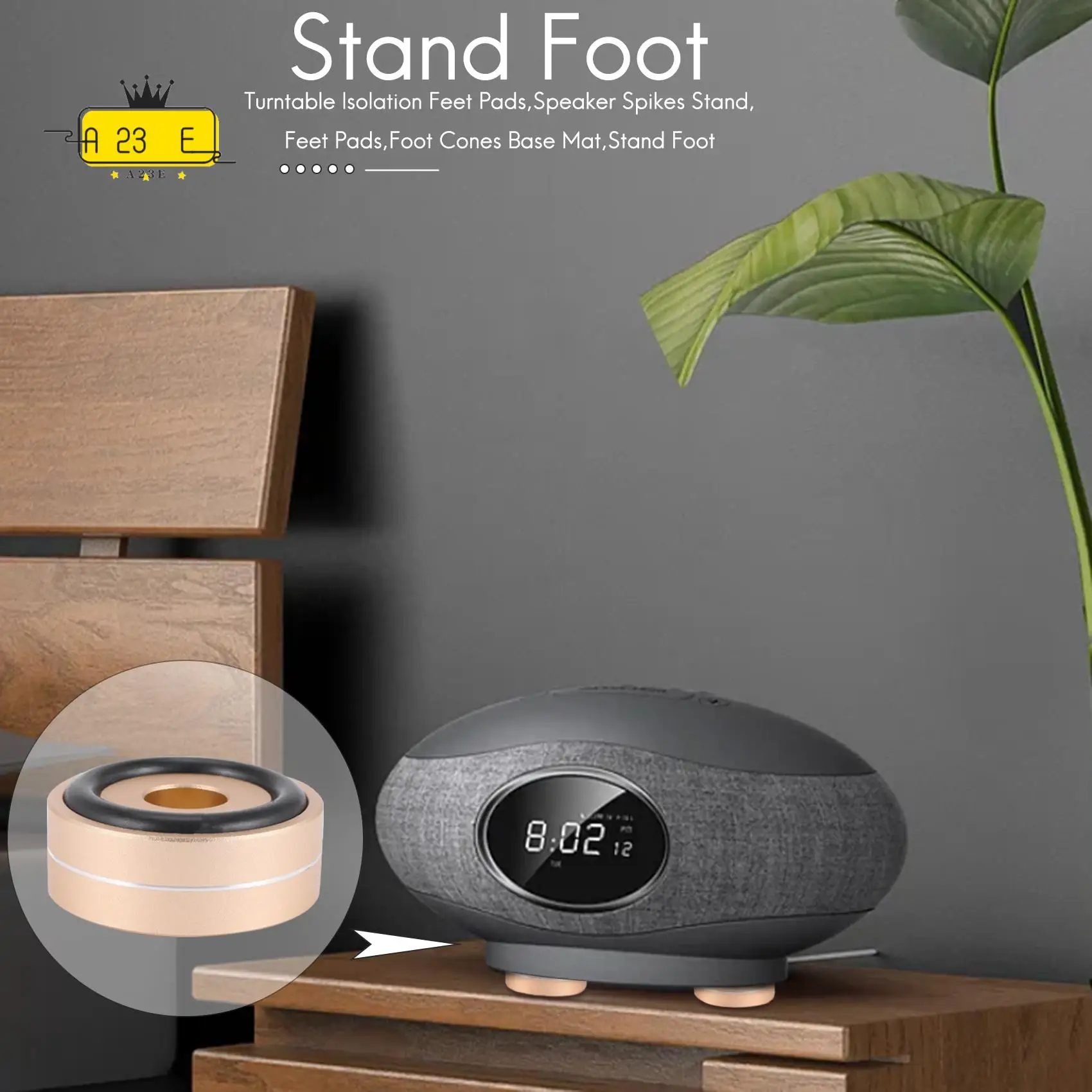 

A23E-4 шт. изолирующие подушечки для ног проигрывателя, алюминиевые шипы для динамиков, подставка для конусов для ног, базовый коврик для усилителя звука аудио