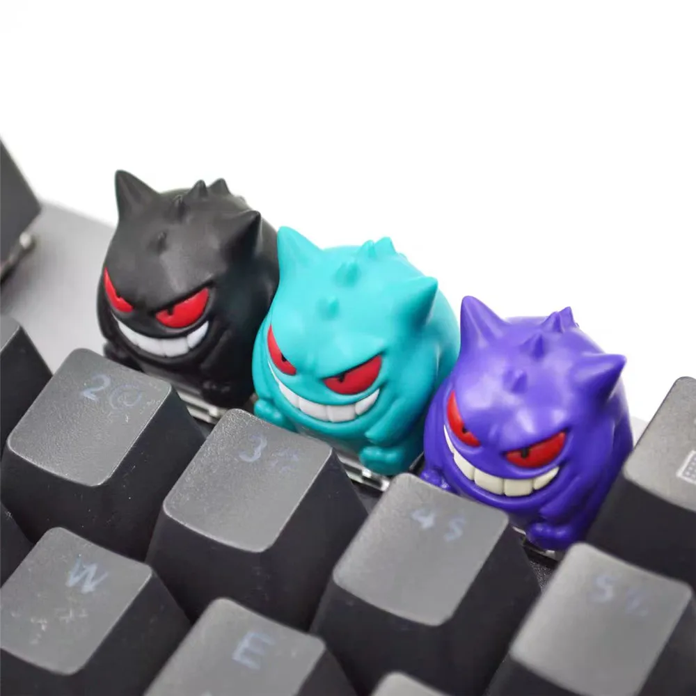 

Anime Peripheral Keycaps Pokemon Gengar Cartoon Resin Keycap For Mechanical Keyboard Gifts