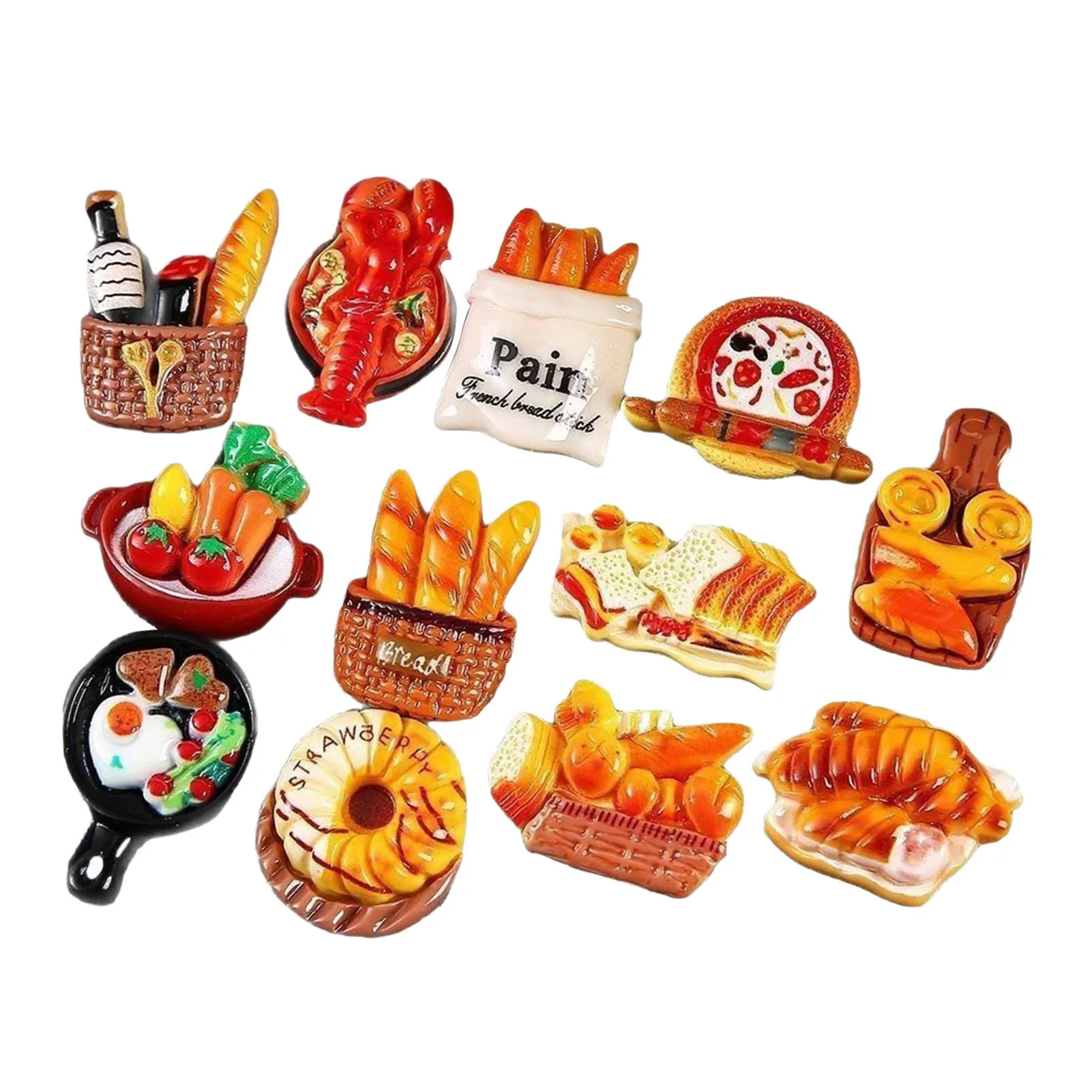 12 pçs mini frigideira simulação brinquedo diy resina artesanato bonito frigideira em miniatura para cozinhar fingir jogar