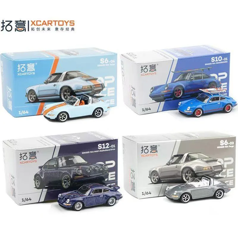 

POPRACE1/64 Porsche SINGER 964 Targa Alloy Car Model Sports Car Ornaments Men's Toys