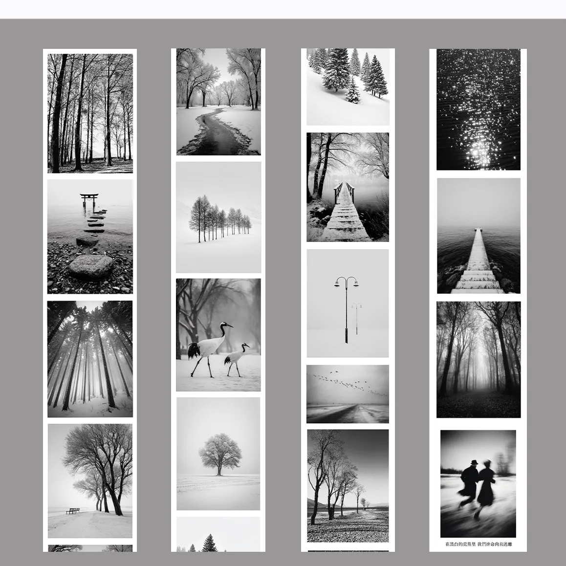 

〖Focus on loneliness〗Black and white photography washi pet tape PET notebook scenery enjoy loneliness
