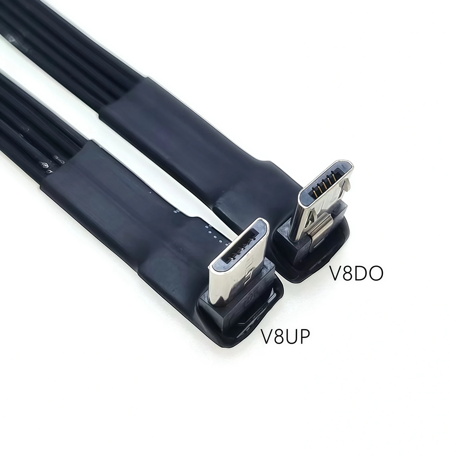 5CM 10CM 50CM 90 degrés Micro USB2.0 5Pin haut, bas, gauche et droit coudé mâle à mâle vers rallonge câble connecteur adaptateur prise