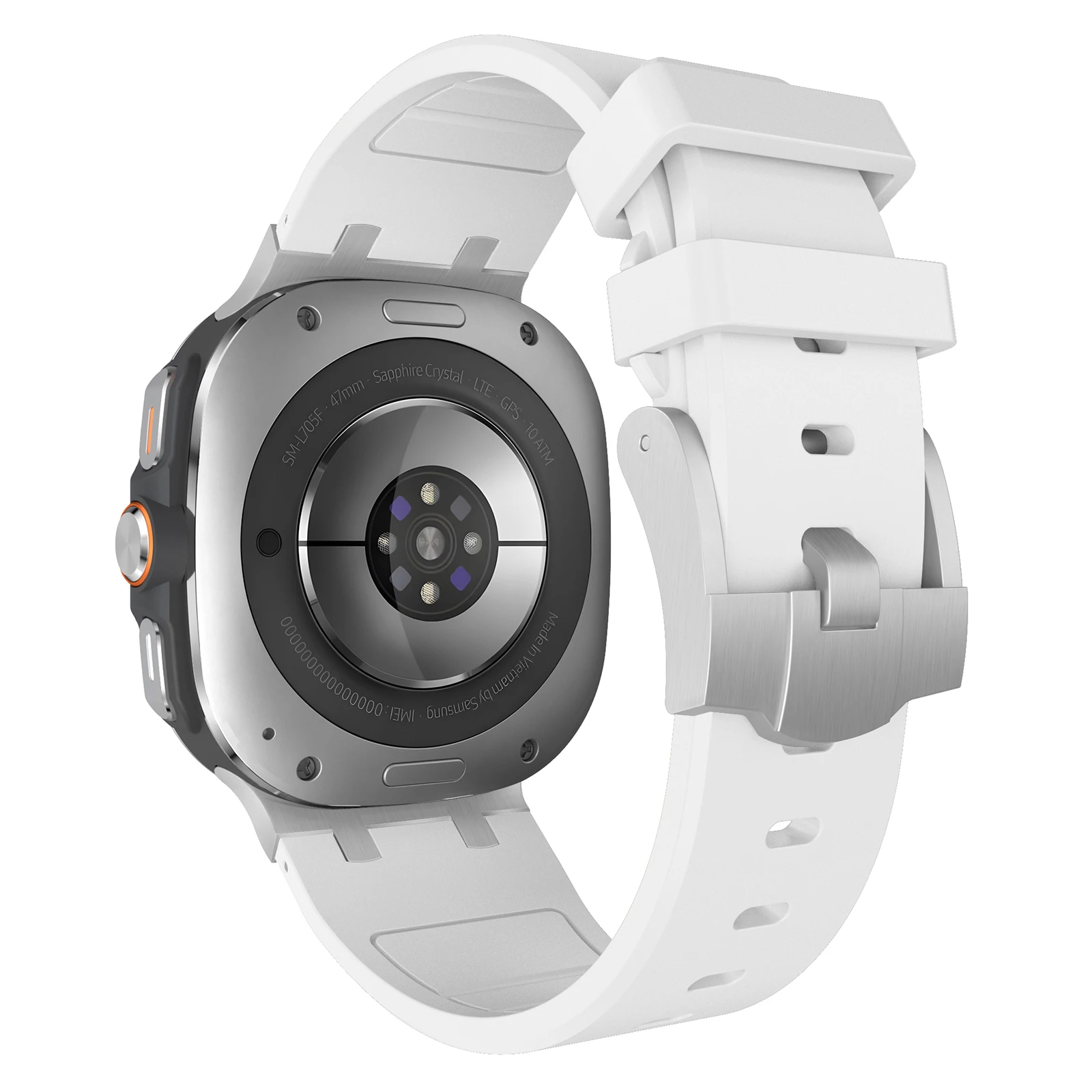 

Watch Band For Samsung Galaxy Watch8 44mm / 40mm / Watch8 Classic 46mm Integrated Stainless Steel Buckle Silicone Strap - Si