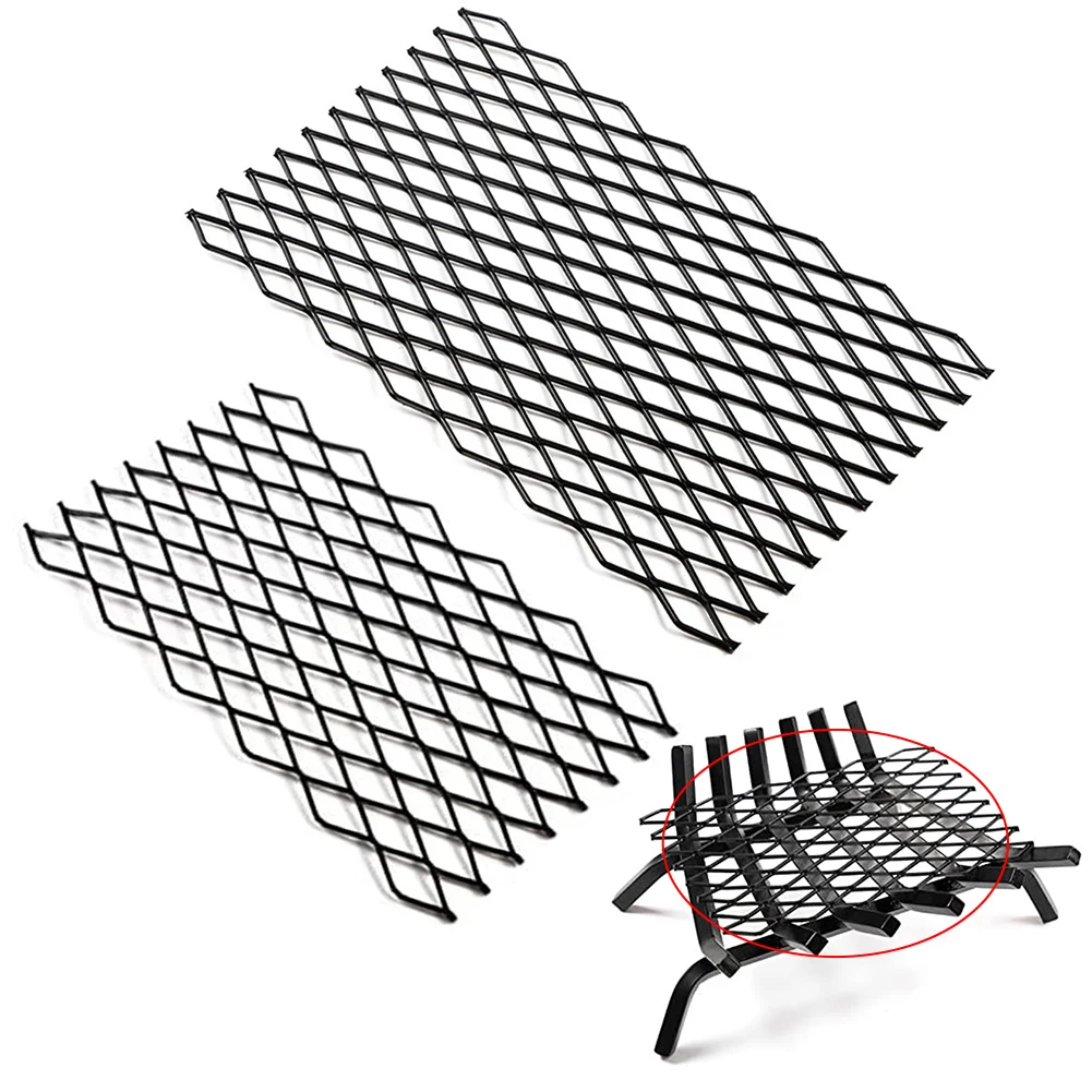 1pc Fireplace Grate Ember Retainer Mesh Heavy-Duty Steel Fireplace Ash Retainer Ash Holder For Fireplace Grates Heating Needs