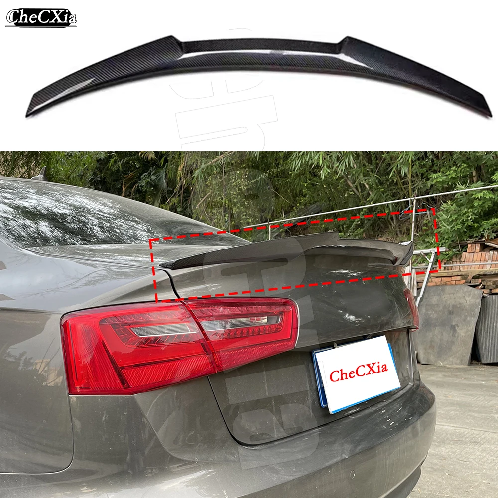 

Suitable For Audi A6 S6 RS6 C7 2012-2016 Sedan M4 Style Genuine Carbon Fiber Forged Carbon Fiber Trunk Cover Spoiler Tail Wing