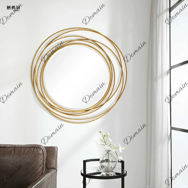 81 N Elegant French Luxury Wall Mounted Vanity Mirror for Bathroom Bedroom Hallway Decorative Makeup Mirror Home