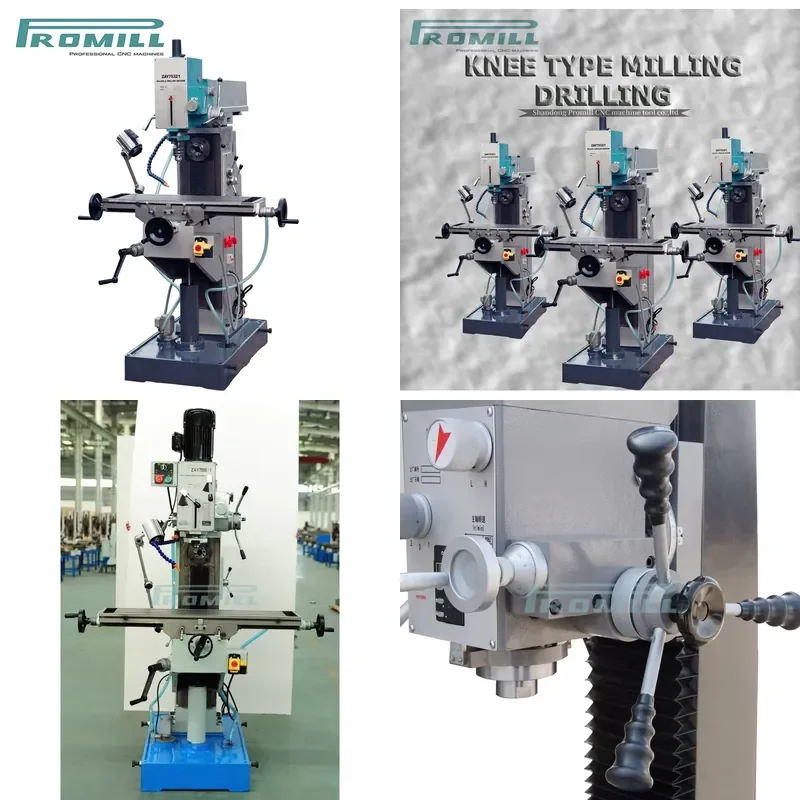 HCY Promill Mini Vertical Knee Type Milling Drilling Machine MT4/MT3 Spindle Taper ZAY7532/1 ZAY7540/1 ZAY7550/1
