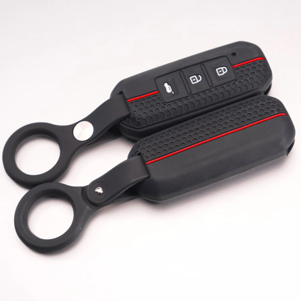 Silicone Key Cover Keychain For Chevrolet Captiva Turbo Groove Blazer Enjoy Optra For Baojun 510 560 730 RS-5 Exact Fit Flexible