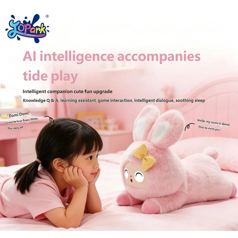 AI Smart Plush Toy Robot WiFi Voice Interactive Chat Doll With Dynamic LED Emotional Eyes 5 Cute Animal Characters Early Educati