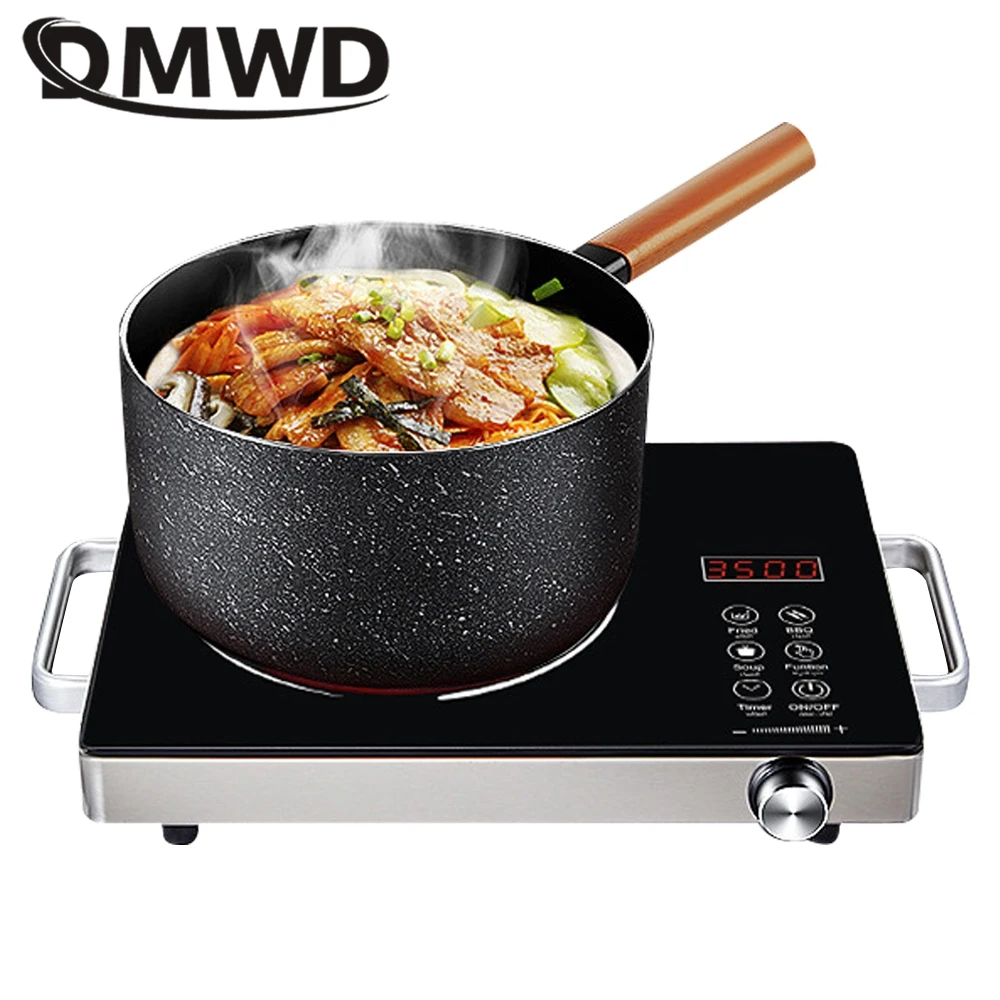 DMWD Household Stove Electric Ceramic Cooker 3500W Induction Cooker Smart Electromagnetic Oven Waterproof Heating Plate 110/220V