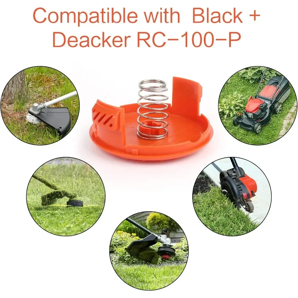 Wire Spool Cover for Black + Decker Housing Cap Lawnmower Coil Cover Spool Cover for Cordless Grass Trimmer Blade Cutter