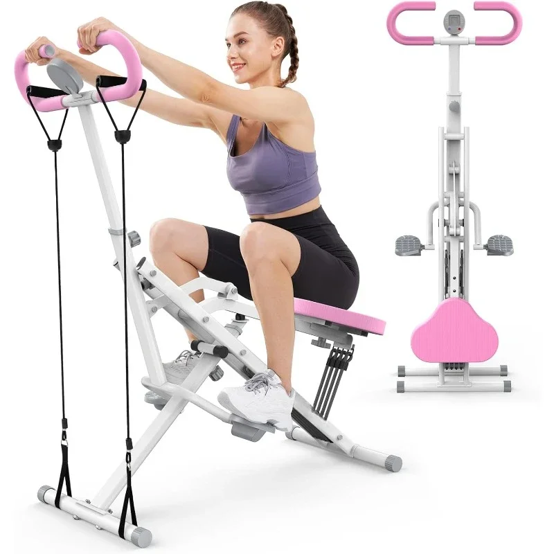 NEW.Pink Squat Machine for Home,Rodeo Core Exercise Machine,Ride & Rowing Machine for Botty Glutes Butt Thighs,Ab Back，home.