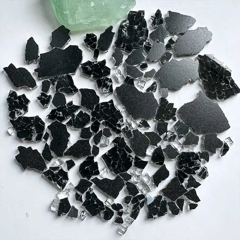 

DIY taobao Creative Mosaic 100g Colorful Ice Crack Fragments Crystal Mosaic Art Colored Glass Transparent Particles 917