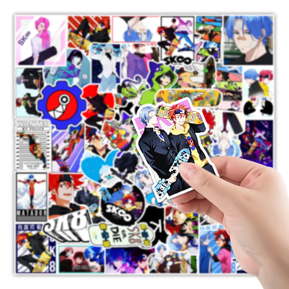 10/30/50pcs Anime SK8 The Infinity Stickers Waterproof Graffiti DIY Skateboard Phone Suitcase Car Cool Cartoon Decals Decoration