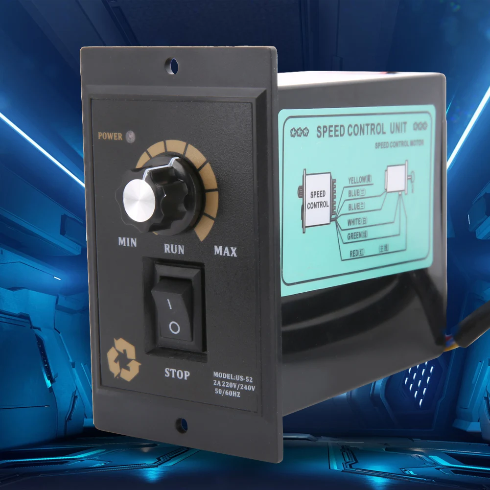 

AC 220V 50/60Hz 300/400/500W AC Motor Speed Controller Electric Motor Speed Regulator Motor Speed Controller AC Motor Controller