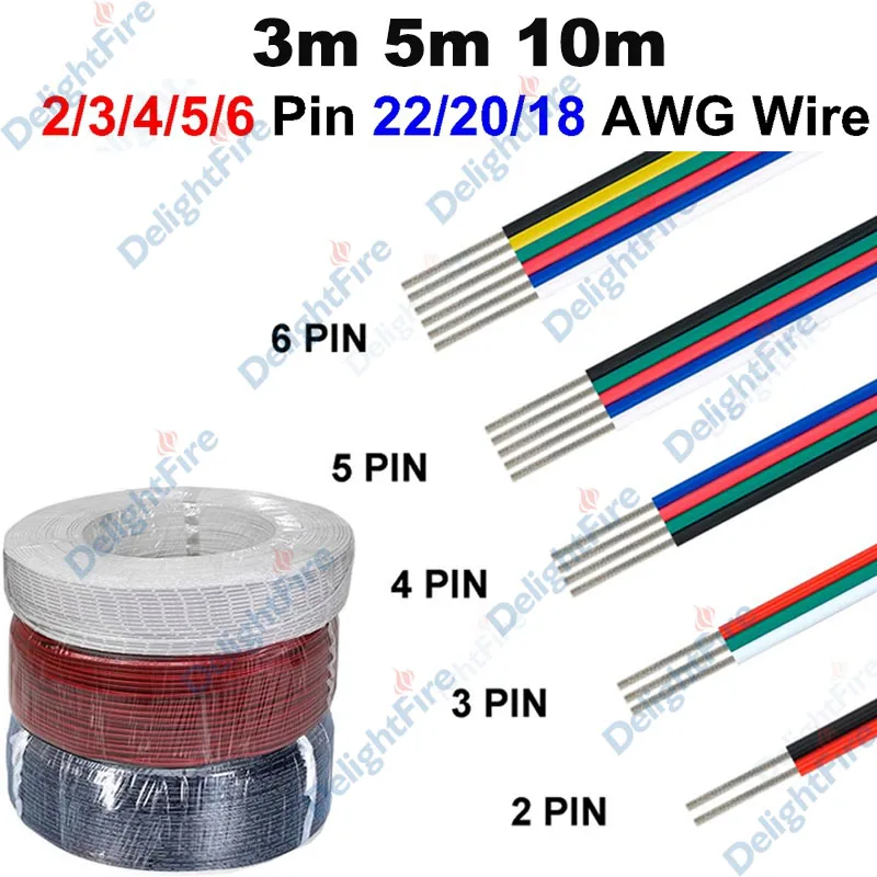 12V Led Wires 3M 5M…