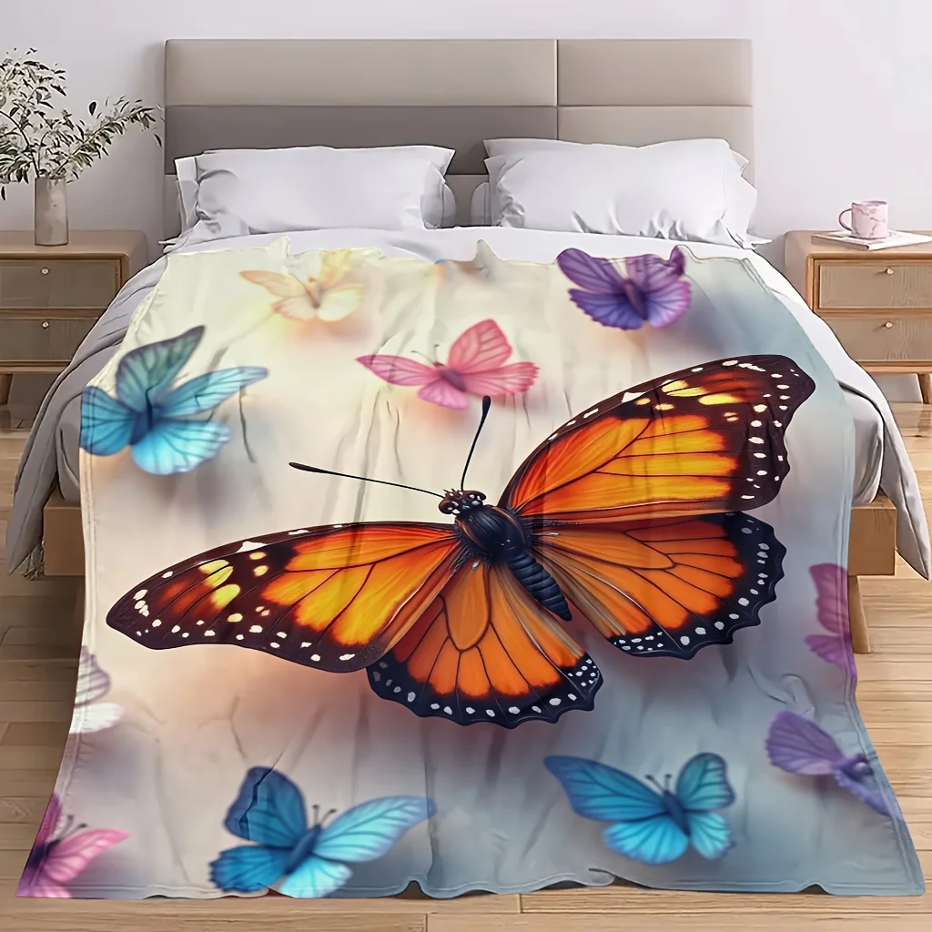 Vintage Dark Atmospheric Graphic Cozy Fleece Blanket Lightweight Bed Wrap For Living Room Bedroom Lounge Room