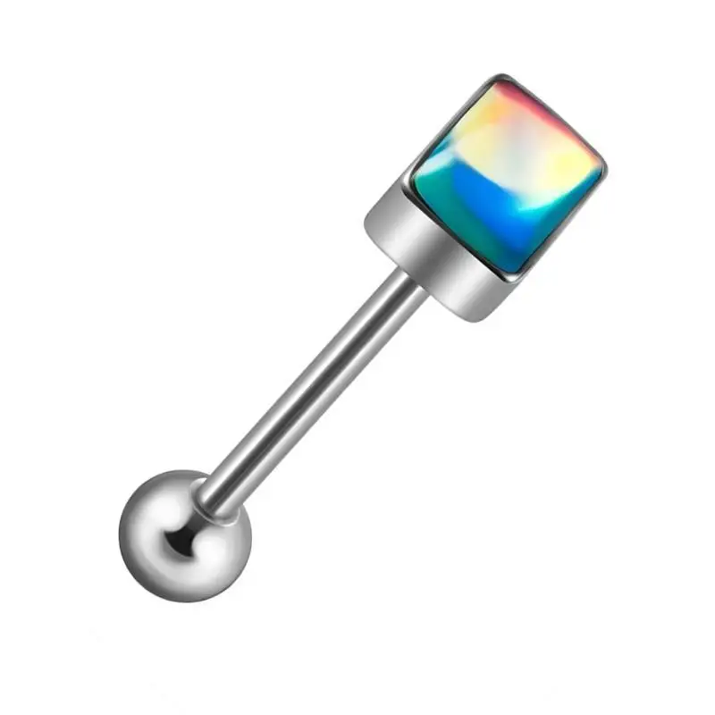 

P9FE Прямоугольные украшения в виде язычка из нержавеющей стали, привлекательный элегантный дизайн для вечеринок, фестивалей и