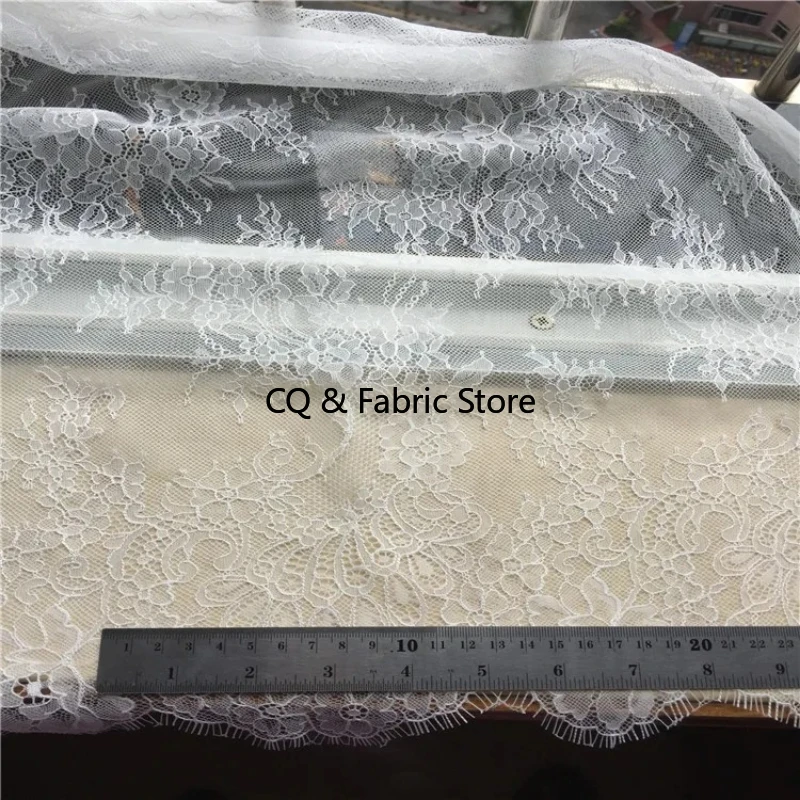 Französischer Stil, 1,5 m breit, Wimpern, Spitzenstoff, Spitzenbesatz, Hochzeitskleid, Stoff, Tischdecke, Vorhang, Zubehör, DIY-Handwerk
