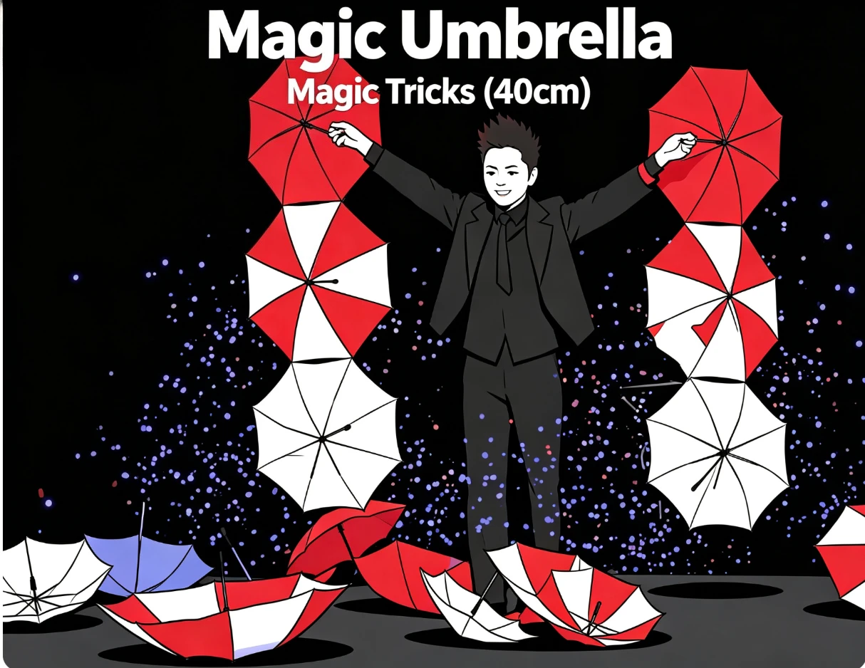 Stage Magic Props 10pcs/lot Magic Umbrella Magic Tricks (40cm) Party Games Magician Accessories Professional Classic Magia