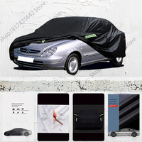 For Citroen Xsara fit Outdoor Protection Full Car Covers Snow Cover Sunshade Waterproof Dustproof Exterior Car cover Black