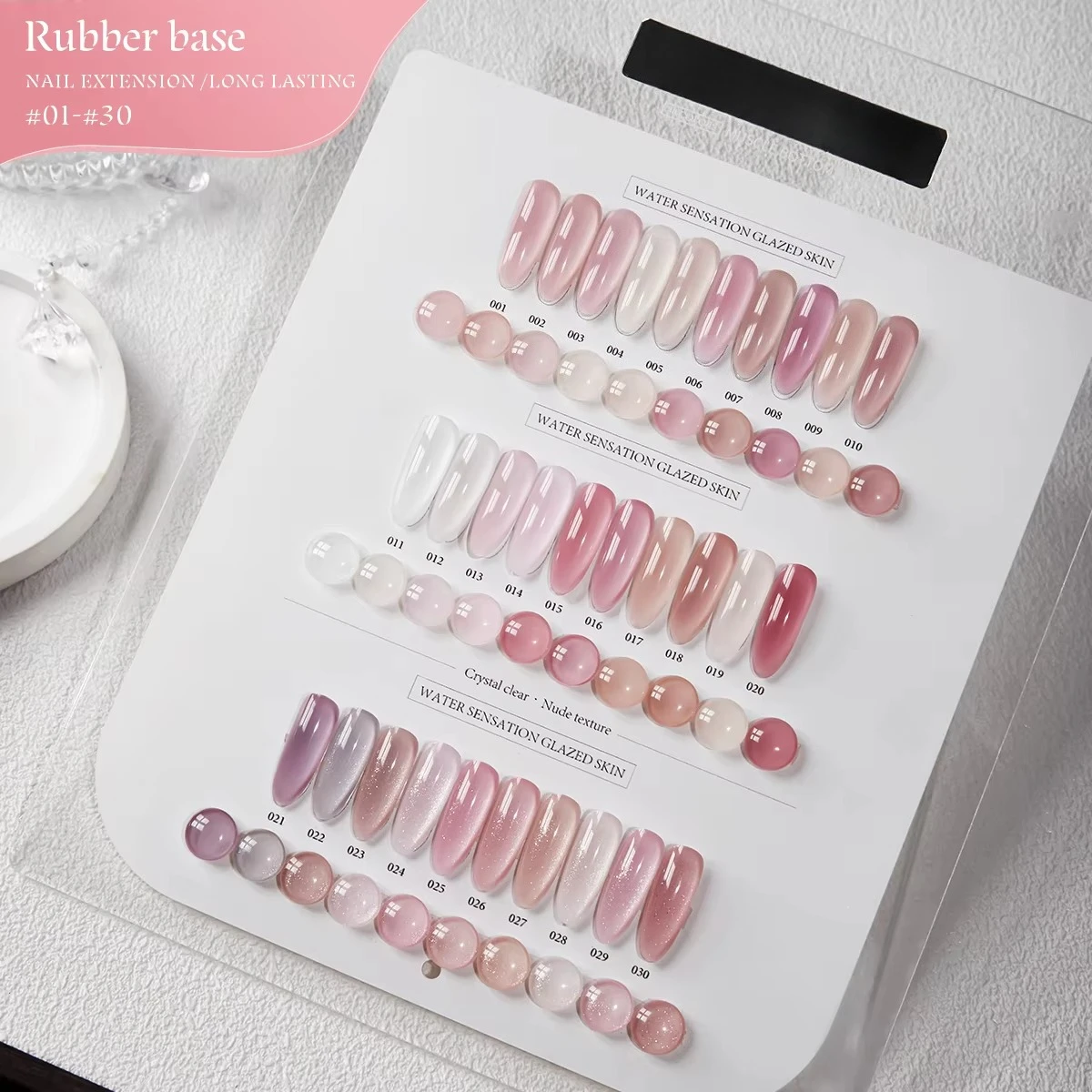 High Quality 15 ml Professional Rubber Base Gel 30 Color Nail Polish Set Non Toxic Nail Polish