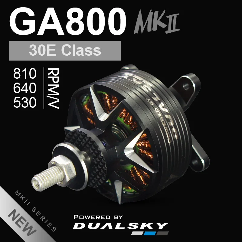 

DUALSKY GA800 MKII 530KV/640KV/810KV 6S High Power Brushless Motor for gasoline airplane,Fixed-wing Aircraft Model 30E-40E