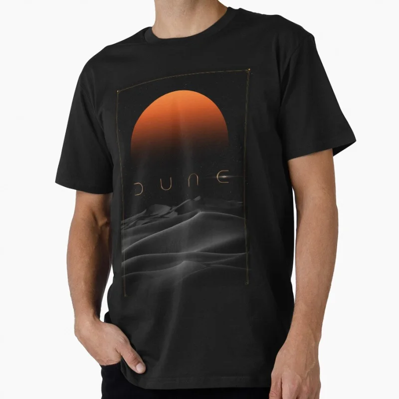 

DUNE Sunset 1103 Vintage Sci fi Gift T shirt for man Large size Tops Retro movie Graphic Print Clothes
