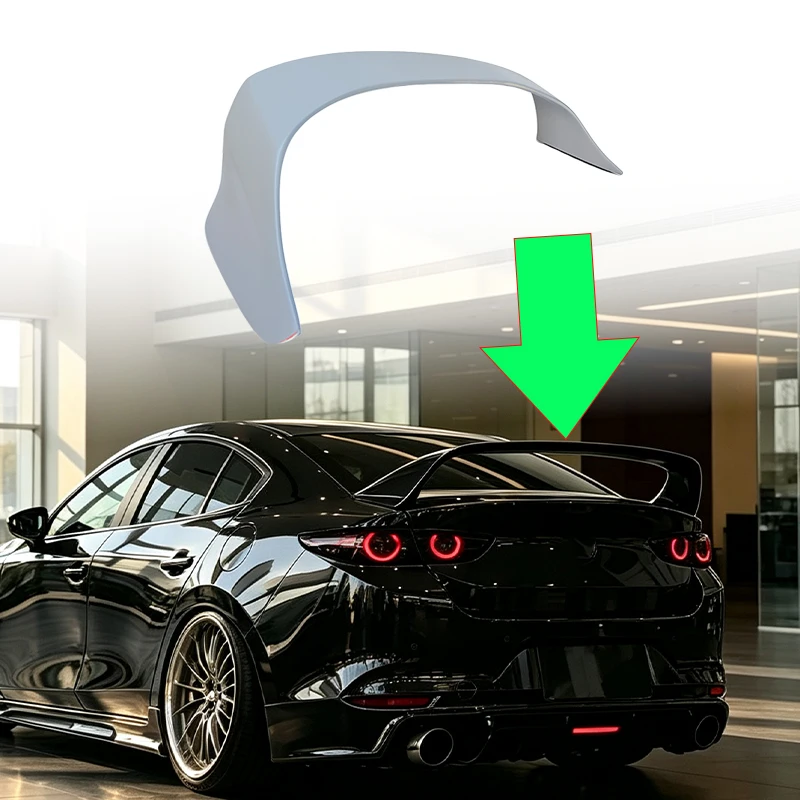 Next Gen Axela High Stand Rear Wing For Mazda3 2020 Sedan High Performance Car Exterior Body Kit Racing Mod Parts