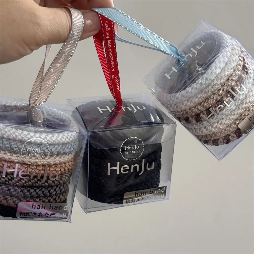 8pcs/Set Hair Tie Basic Hair Rope Set Cute Hair Ring Ponytail Holder Rubber Band Korean Style Hair Accessories