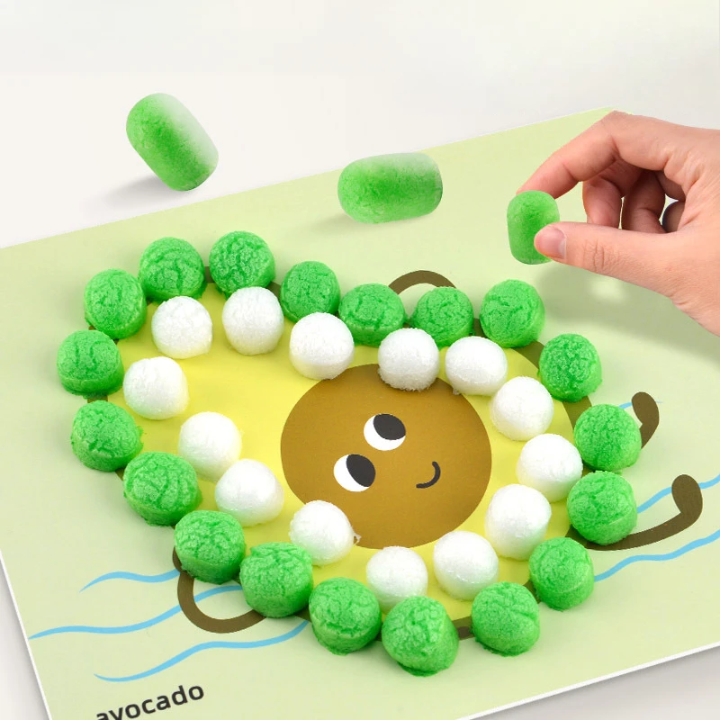 เด็ก DIY ทําด้วยมือการ์ตูนวาดข้าวโพด Starch วางภาพวาดไม่จําเป็นต้องใช้กาวการศึกษา Creative Handcraft วัสดุชุดของขวัญ