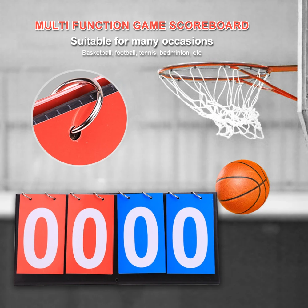 2/4 Digit Scoreboard Referee Coach Score Board Turn Points Board Score Counter for Football Volleyball Basketball Badminton