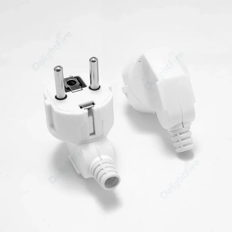 EU Plug Adapter 16A Male Replacement AC Outlets Rewireable Schuko Electeic Socket Euro Connector For Power Extension Cable