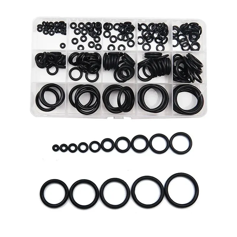 200pcs Black Nitrile Rubber Sealing Ring O-ring Waterproof Sealing Ring DIY Electronic Repair Kit