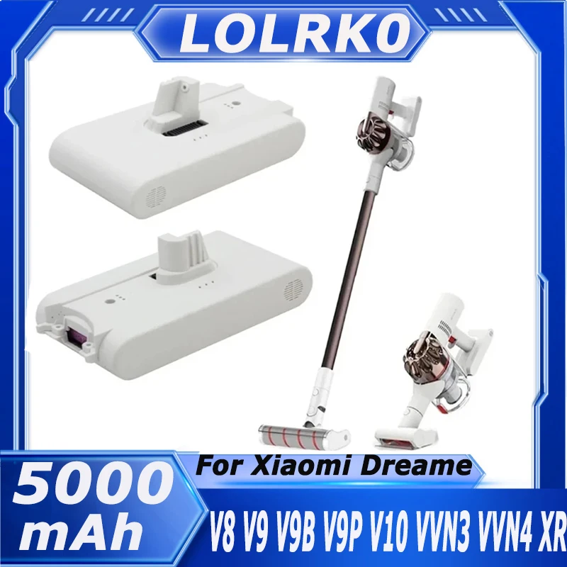 

Lithium Battery for Dreame V8 V9 V9P V9B V10 V10pro XR VVN4 VVN3 VVN5 Handheld Cordless Vacuum Cleaner Parts Replacement Battery
