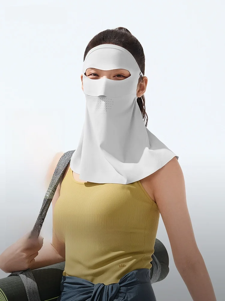 

Banana Leaf Women's Full Face Sunscreen Mask Neck Protector Ice Silk Dustproof Summer Outdoor Activity UV Protection Face Shield