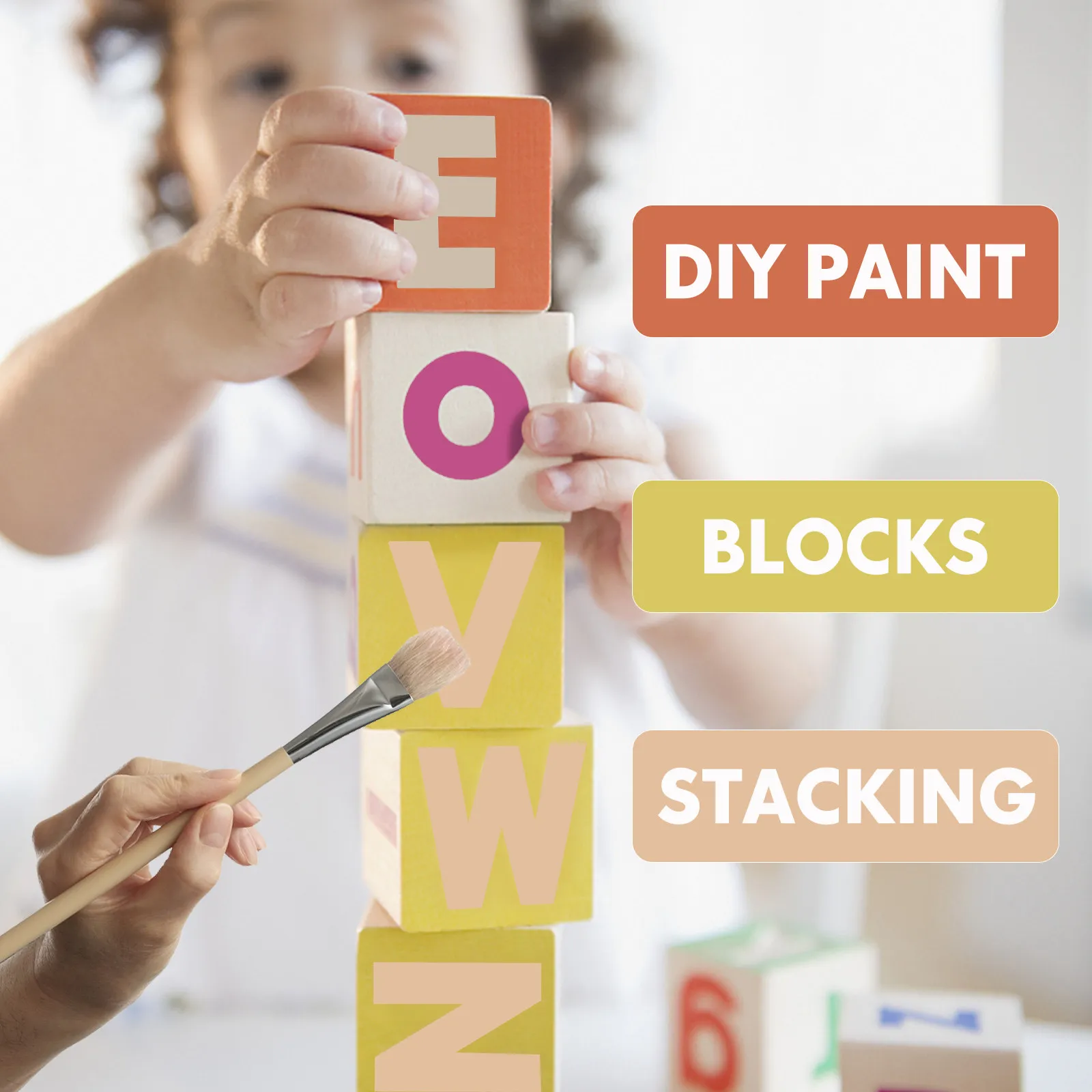 10 ชิ้น บล็อกไม้สน งานฝีมือ DIY แบบยังไม่เสร็จ ปลอดภัย ทนทาน เหมาะสำหรับเด็ก พื้นผิวเรียบ บล็อกไม้