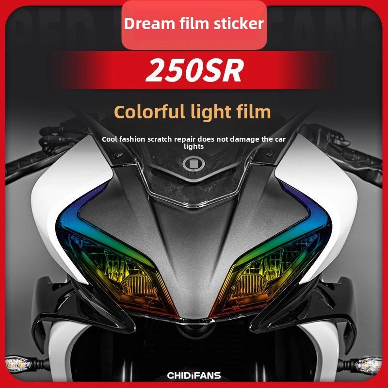 

For CFMOTO 250SR 250 sr 2022 2023 Headlight Color Change High Transmit-bright Headlight Film Transparent Protection Film Parts