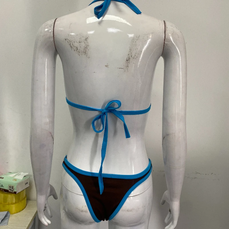 ملابس ضيقة للفتيات الحارة، بيكيني ساخن عبر الحدود أوروبي وأمريكي، حزام عطلة مثير، تصميم سباحة على الشاطئ