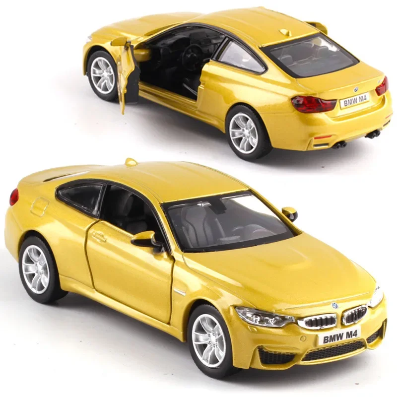 1:36 BMW M4 Muscle Car Model Home Office Interior Decor Ornament Kids Boy Xmas Gift Toy A462