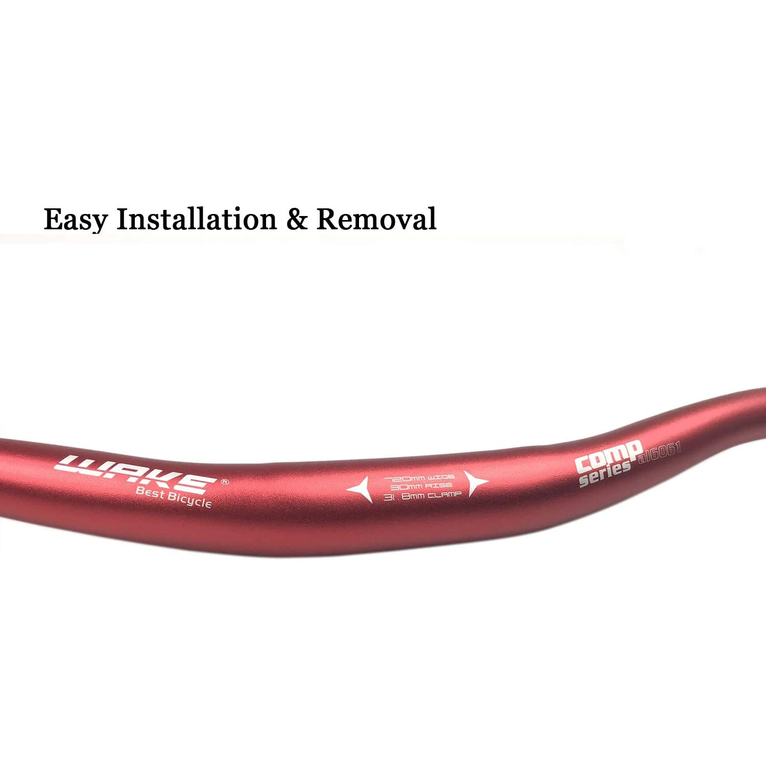 Wake Bike Handlebar Aluminum Alloy Extra Long Bicycle Riser Handlebar 31.8mm 780MM Bicycle Bars Red