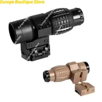 Adjustable Sight 3X Magnifier Scope Compact Sights with Flip Up Cover Fit for 20mm 21mm Rail Mount Toys Telescope Accessories