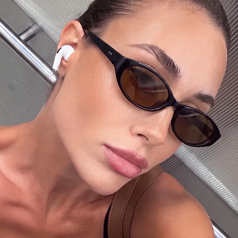 Korean-style elliptical sunshade sunglasses, both men's and women's versions, decorative glasses