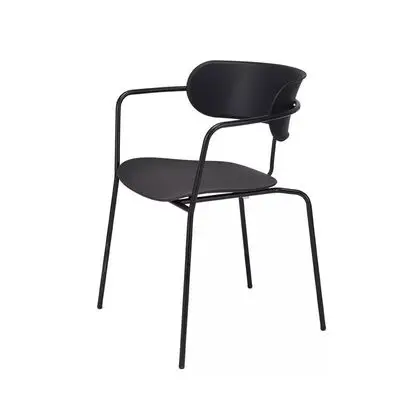 

ZL Industrial Style Iron Chairs Dining Chair Outdoor Backrest Plastic Balcony Desk Chair