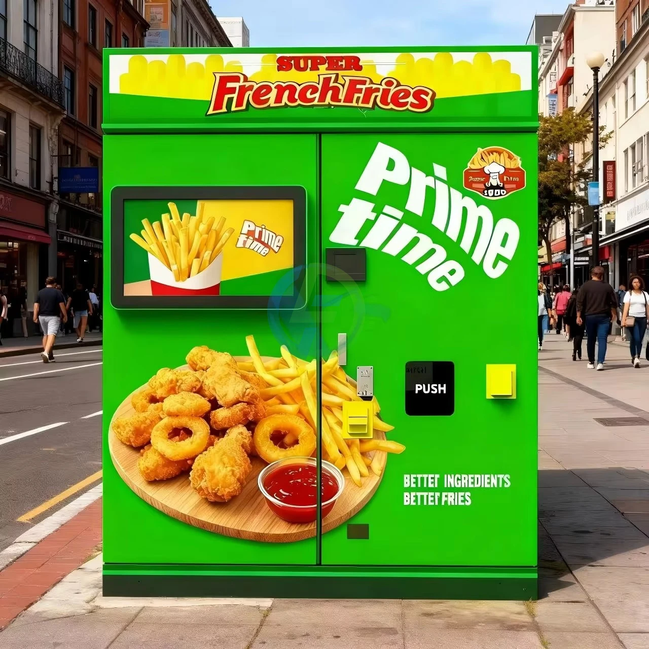 

Customized Mall Cinema French Fries Vending Machine Automatic Frying & Packaging Commercial Snack Vending Equipment Low-Oil