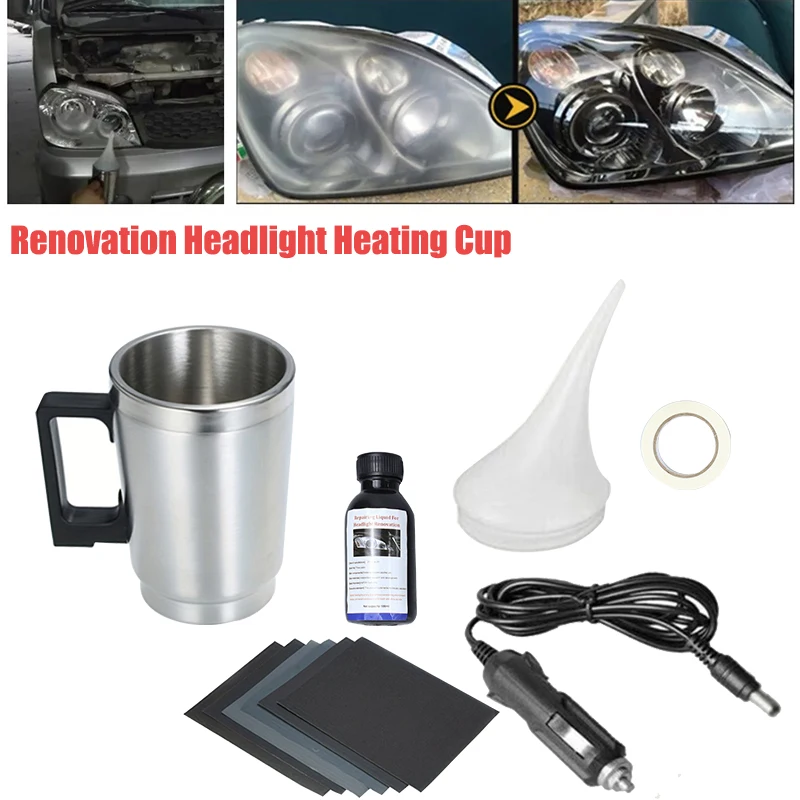 

Renovation Headlight Heating Cup Lens Polish Atomization Repair Cup Restore Kit